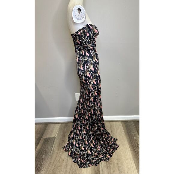 NWT ETRO ABITO LONG DRESS BROWN SIZE IT40/US4 $4,900 - Picture 7 of 9